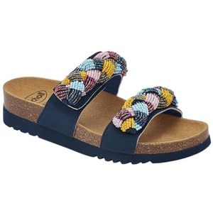 Scholl, Damessandalen met kleurrijke parels, meerkleurig, Blauw, 35 EU