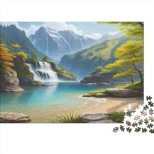 Waterfall Impossible puzzel, behendigheidsspel voor de hele familie, kleurrijk legspel, landschapspuzzel voor volwassenen, 500 stuks (52 x 38 cm)