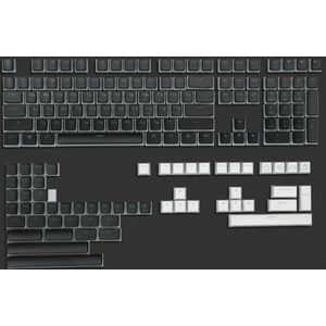 QPSJXN 165 grijsblauw PBT Double Shot OEM -profielknop voor mechanische toetsenborden met RGB -achtergrondverlichting MX-schakelaars (165 OEM zwart-RU)