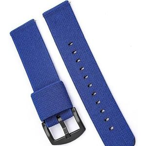yeziu Sport Nylon Canvas watch Strap for Samsung Smart Watch Bracelet for Huawei 46MM 42MM Active Gear S3 Frontier(Color:Blue02,Size:20mm)
