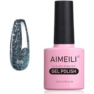 AIMEILI Semi-Permanente Gel Nagellak Soak Off UV LED Glitter Klassieke Herfst & Winter Kleur Nagellak 10ML 659
