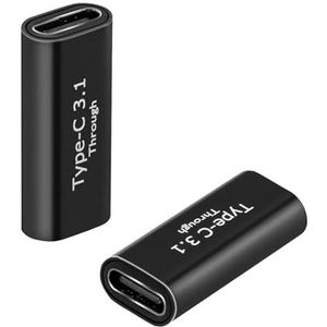 Mcbazel 2 USB C-koppelingen, OTG-adapter, Type C-bus naar bus, USB C 3.1, PD-uitbreidingsaansluiting, 100 W, 4K-video en audio, snel opladen, 10 Gbps