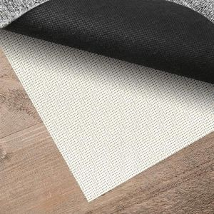 Antislip Ondermat 155 x 160 cm Snijbaar Antislip Ondertapijt Voor Vloerkleed Multifunctioneel Voor Tapijt Woonkamer, gebroken wit