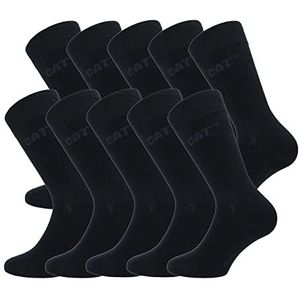 Caterpillar Business Socks 10 paar herensokken in zacht katoen met halfhoge kuithoogte, verkrijgbaar in verschillende maten en kleuren (Zwart, 43-46)