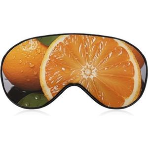 Oranje oogmasker voor dames en heren, ademende en verstelbare oogbedekking, ultrazacht slaapmasker, lichtgewicht reisblinddoek voor vliegtuig, dutje, nachtslapen