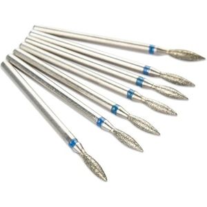 Nagelschuurkop, 7 stuks veelkleurige diamantnagelboortjes for manicure(Dark Khaki)