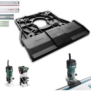 SLE Professionele geleiderailadapter voor Metabo FM 500-6 / FMV 18 LTX BL 8 bovenfrees voor Makita/Bosch/Festool/Mafell bovenfrees