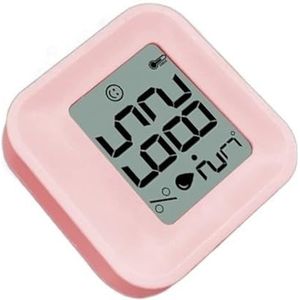 Mini LCD Digitale Thermometer Hygrometer Indoor Kamertemperatuur Vochtigheidsmeter Sensormeter Weerstation -50~70 ℃ Nauwkeurige Monitor(Pink)