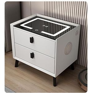 Multifunctioneel slim nachtkastje, moderne en eenvoudige mini-bluetooth-luidspreker in stijl, solide, stabiel en ruisvrij for slaapkamers