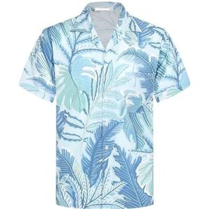 Hawaiiaans Overhemd For Heren, Overhemd Met Korte Mouwen, Floral Beach Aloha Funky Feestoverhemd(Multi-colored D,M)