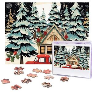 500 stukjes puzzel voor volwassenen gepersonaliseerde foto puzzel boerderij kerst aangepaste houten puzzel voor familie, verjaardag, bruiloft, spel nachten geschenken, 51,8 cm x 38 cm