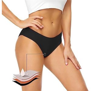 Stafeny Lekvrij menstruatiebadpak met onderkant bikini, badpak met hoge tailleband voor tieners, meisjes (DE/NL/SE/PL, Alfabetisch, M, Regular, Regular, Zwart)