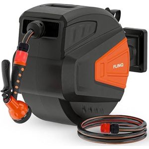 FlinQ - Tuinslanghaspel - 10 Meter - Automatisch - 180° Draaibaar
