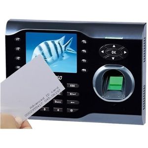 Aanwezigheidsmachine voor medewerkers 8000 vingerafdruk prikklok 3,5 inch kleurenscherm snelle vingerafdruk tijdregistratie fijnafdruk prikklok for kleine bedrijven voor kleine bedrijven en kantoren(M