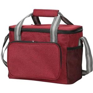 PUYEN 15L thermische tas lunchbox for werk picknicktas auto bolsa koelkast draagbare koeltas voedselrugzak(Color:Red)