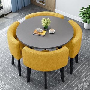 YAEGER Ronde conferentietafel, kleine vergaderzaal tafels eenvoudige kantoortafel ronde meubels tafel en stoel set, voor combinatie kantoor