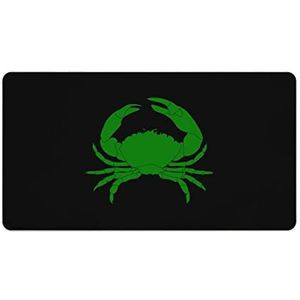 Groene krab mode bureau muismat antislip gaming muismat accessoires decor 40 x 75 cm