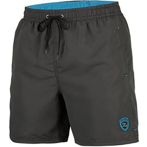 Zagano zwembroek voor heren en jongens, sneldrogende boardshorts voor mannen, sportbroek kort, maat S-6XL, gemaakt in de EU, Titaangrijs - lange versie, 3XL