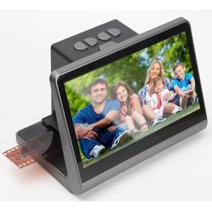 MegLob Digitale Filmscanner, 48MP-Film En Dia-Scanner, HD Screen Film Slide Scanner, Slide & Negative Scanner Ingebouwde 16 GB-Geheugen, Converteert 135 Film 126Kpk Film 110 Film Super 8Mm-Film