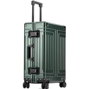 Koffer Aluminium reisbagage Zakelijke trolley koffertas Spinner Boarding Handbagage (Color : Black, Size : 26inch)