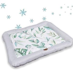 Kussen voor huisdieren,Bedden voor huisdieren, Cooling Dog Beds for grote honden Ice Silk Dog Self Cooling Bed Wasbaar Dog Bed Cushion Crate Mat Met Antislip Bodem (Size:50x38cm,Color:Grey) (Color :