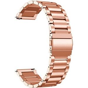 Metalen polsband Compatible With Samsung Galaxy horloge 3 45mm 41mm bandjes armband Compatible With Samsung Galaxy Watch3 roestvrijstalen band horlogeband (Color : Rose gold, Size : Galaxy Watch3 45