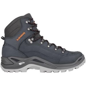 LOWA Renegade GTX MID Unisex wandellaarzen Tracking Outdoor Goretex, donkerblauw oranje, 41.5 EU