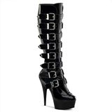 Pleaser Kniehoge laarzen -41 Shoes- DELIGHT-2049 US 11 Zwart