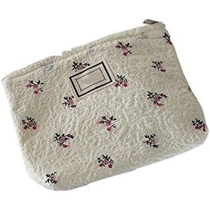 DieffematicHZB make-up tas Cosmetic Bag Floral Cosmetic Bag Cotton Fabric Women Make Up Storage Pouch Style Zipper Cosmetic Pouch Beauty Case