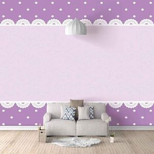 Abstract Eenvoudig Gepersonaliseerd Paars 3D Behang Effect Mural Studie Eetkamer Bank Slaapkamer Woonkamer Tv Decoratieve Muur-350cm×256cm