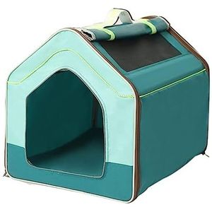 Hondenmand Kattenbed Huisdierbed Outdoor Huisdier Box Kooi Hond Kat Tent Beste Oefening Kennel Voor Uw Hond Kat Konijn Puppy Hamster Of Cavia Hondenbedden Hondenbed ( Color : Grün , Size : 77*57*60cm