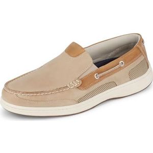 Dockers Mens Tiller Leather Casual Slip-on Loafer Boat Shoe with NeverWet