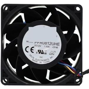 Voor Delta Electronics PFR0812UHE CF48 DC 12V 1.50A 80x80x38mm 4-draads serverkoelventilator