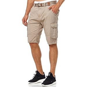 INDICODE JEANS Cargobroek 'Monroe Cargo ZA'  greige