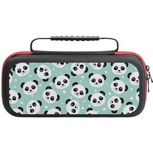 Leuke panda compatibel met schakelaar draagtas reizen beschermhoes zakje met 20 game-accessoires, één maat