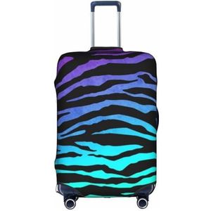 Wratle Koffer Cover Protectors Elastische Bagage Covers Past 18-30 Inch Bagage Blue Uil, Paars Blauw Groen Camouflage Zebra Strepen, M