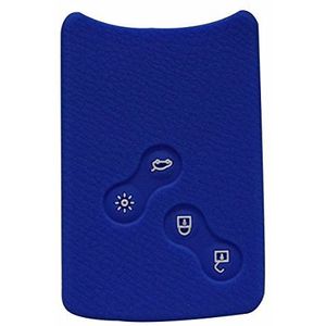 Happyit Silicone Auto Smart Key Cover Case met 4 toetsen voor Renault Clio Scenic Megane Duster Sandero Captur Twingo Koleos afstandsbediening (marineblauw)