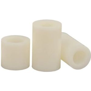 Beige ABS kunststof ronde kolom afstandhouder zonder schroefdraad holle isolatiering PCB-steunpilaar M3 - M12(6mm (100pcs),M12.2(OD18))