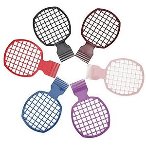 Afro Hair Kam, 6Pcs / Tas Twists Curl Brush Kam Dreadlocks Tin Foil Hot Perm Comb kappers Styling Tool voor krullend haar (# 1)