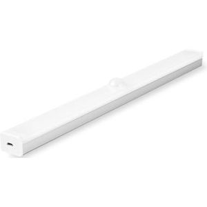 Intelligente automatische LED-lichtstrip voor inductie van het menselijk lichaam, magnetisch draadloos opladen, lange lichtstrip voor de kledingkast (kleur: zilverwit, maat: 30 cm)