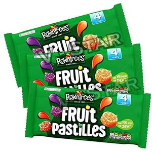 3 x ROWNTREE'S FRUITPASTILLES SNOEPJES 4 MULTI PACK (4 x 52g)