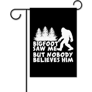 Bigfoot Saw Me Grappige Tuin Vlaggen Voor Buiten Dubbelzijdig 30x45 Inch Decoratieve Huis Yard Vlag Gedrukt Gift Welkom