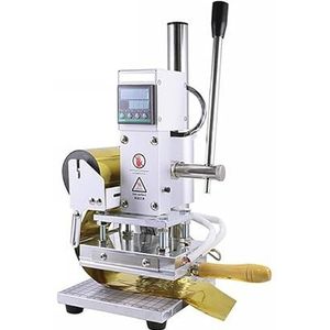 Handmatige reliëfdrukmachine met positioneringsschuif for leer, warmstempelmachine, bronsmachine,Soepele werking(90DS-50x70MM)