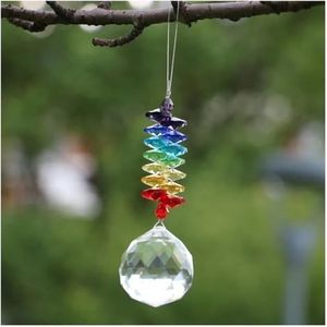 Tuin Suncatchers 1 STKS Handgemaakte Crystal Ball Prisma's Hanger Opknoping Kristallen Decoratie Handgemaakte Hanger Kettingen