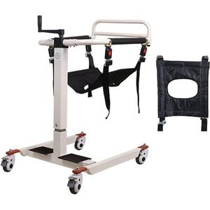 Draagbare Patiëntenlift Rolstoel voor Thuis, Full Body Patiënt Transfer Lifter met Gewatteerde Zitting Nachtkastje Commode voor Handicap Ouderen Senioren Rolstoel Lift (B)