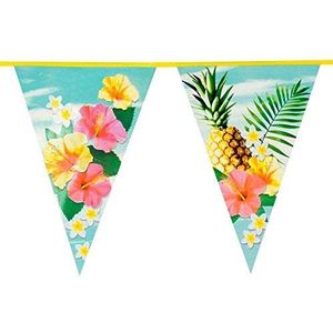 Boland 52480 Paradise slinger, vlaggetjesslinger, meerkleurig, bloemen, ananas, decoratie, tuinfeest, strandfeest, tropisch, zomer, themafeest