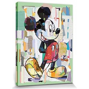 1art1 Mickey Mouse Poster Kunstdruk Op Canvas Disney Portrait Art, Decoupage Office Theme Muurschildering Print XXL Op Brancard | Afbeelding Affiche 80x60 cm