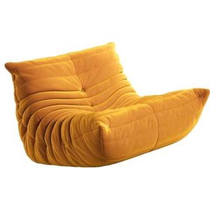 Zachte Fauteuil Zitzak Sofa Modern Vrije Tijd Gestoffeerde 1 Zits vloer Loveseat Single Comfort Afneembare Machine Wasbare Hoes 70 * 93 * 85cm oranje