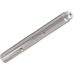 Hama Professionele laserpointer LP11 (presenter, edele metalen behuizing, groene laser, voor lichte omgeving, bereik tot 50 m) chroom