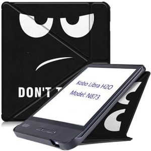 Kobo Libra H2O 7 inch e-Reader Cover, Ultra Slim Lichtgewicht Folio Stand Lederen Case, Auto Sleep/Wake, 2019 Release (DYJ)